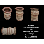 Clay - red painted Pottery vase -4360