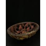 Oval gilded lacquer wood carving- 5404