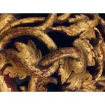 Old oval gilded wood carving on stand- 5405