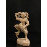 Raw wood standing lady musician instrument- 6454