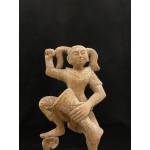 Raw wood standing lady musician instrument- 6454