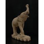 Raw teakwood elephant- 6513