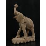 Raw teakwood elephant- 6513