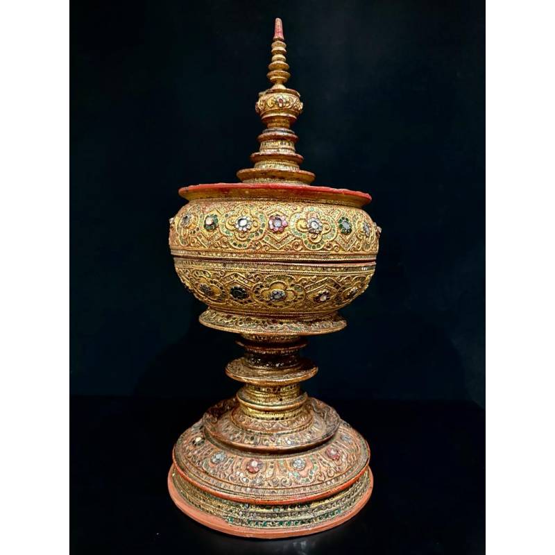 Buddhist food traditional offering vessel, 'hsun ok'- 7345