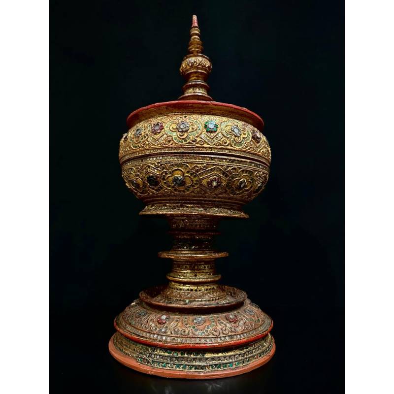 Buddhist food traditional offering vessel, 'hsun ok'- 7345