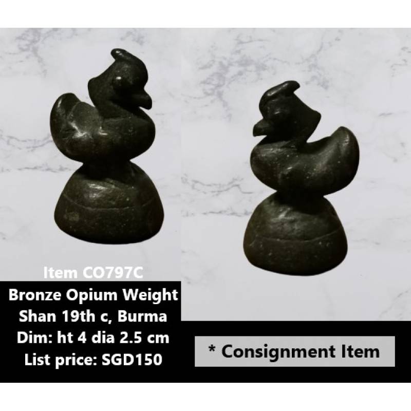 Bronze opium weight- CO797C