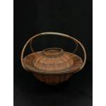 Old wooden basket with lid- CO268