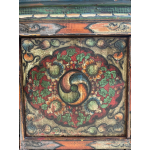 Painted pine wood with flower motif cabinet with 2 doors - Ms14752