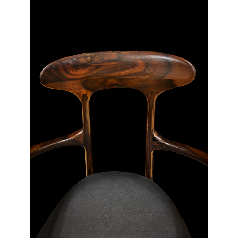 Ebony wood arms chair- Ms16360A