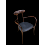 Ebony wood arms chair- Ms16360A