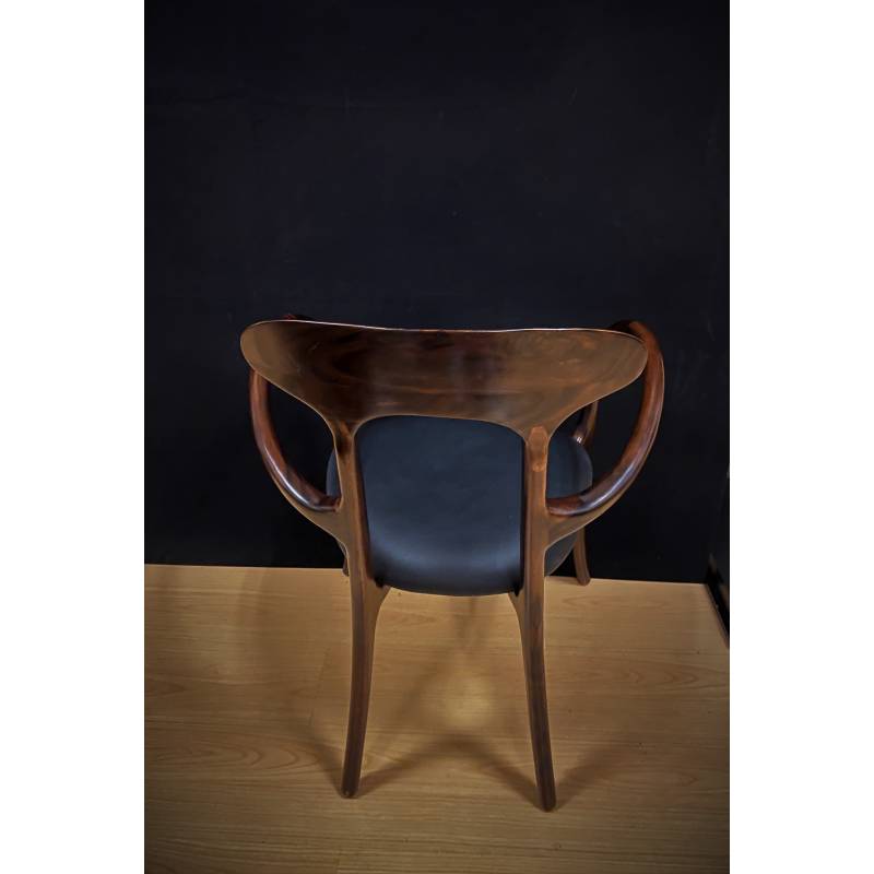 Ebony wood arms chair- Ms16360A