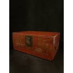 Red lacquer elm wood chest- Ms16311