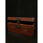 Red lacquer elm wood chest- Ms16311