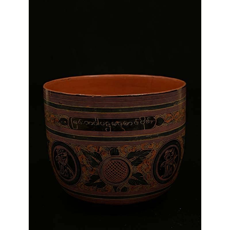 Bamboo lacquer bowl- Lac1233