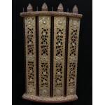 Teakwood lacquer gilded drum stand- Ms11736