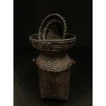 Old Laotian bamboo and rattan fish holder- Ms16622