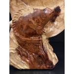 Burlwood fish carving- Ms16711