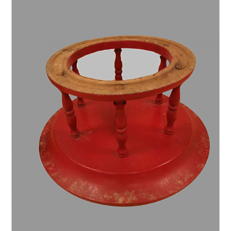 Burmese Red Lacquered Tray on Stand (Kalat)- Ms8818