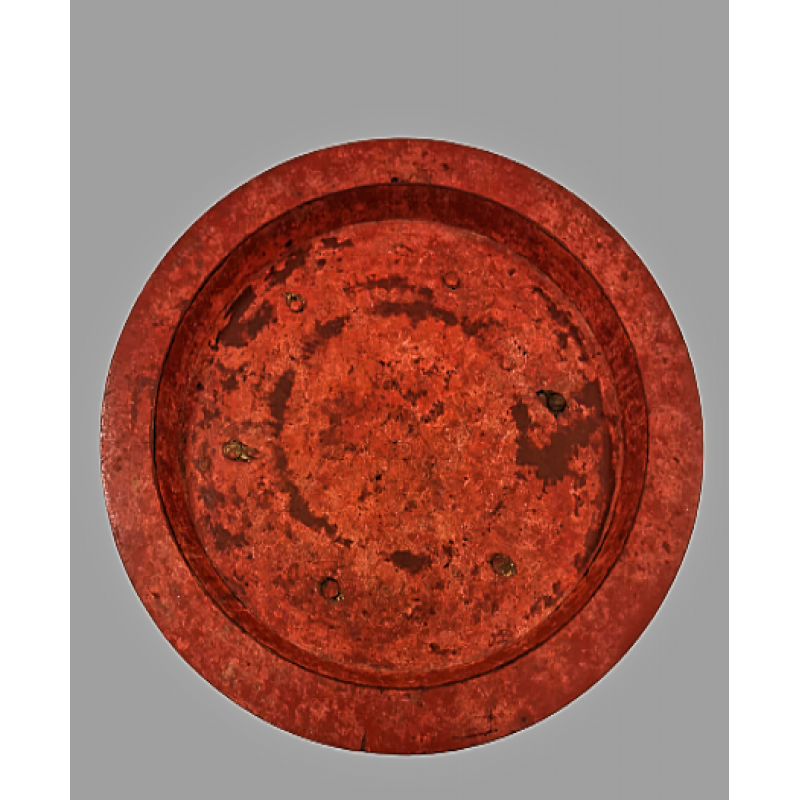 Burmese Red Lacquered Tray on Stand (Kalat)- Ms8818