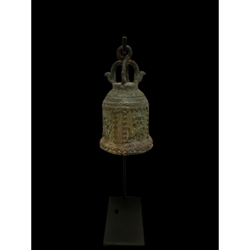 Bronze bell with metal stand- Ms15098 & Ms16785