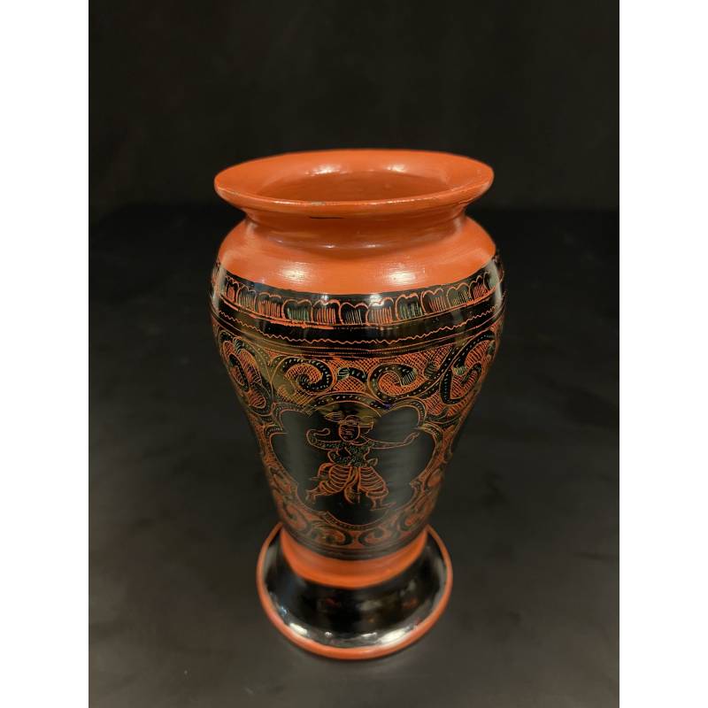 Lacquer bamboo vase- ms1555