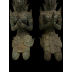 Pair of large bronze Thai Angel- Ms16191