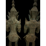 Pair of large bronze Thai Angel- Ms16191