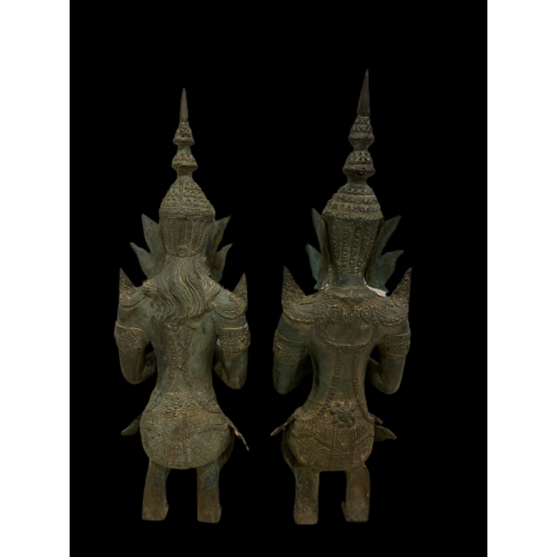 Pair of bronze Thai Angel- Ms16192