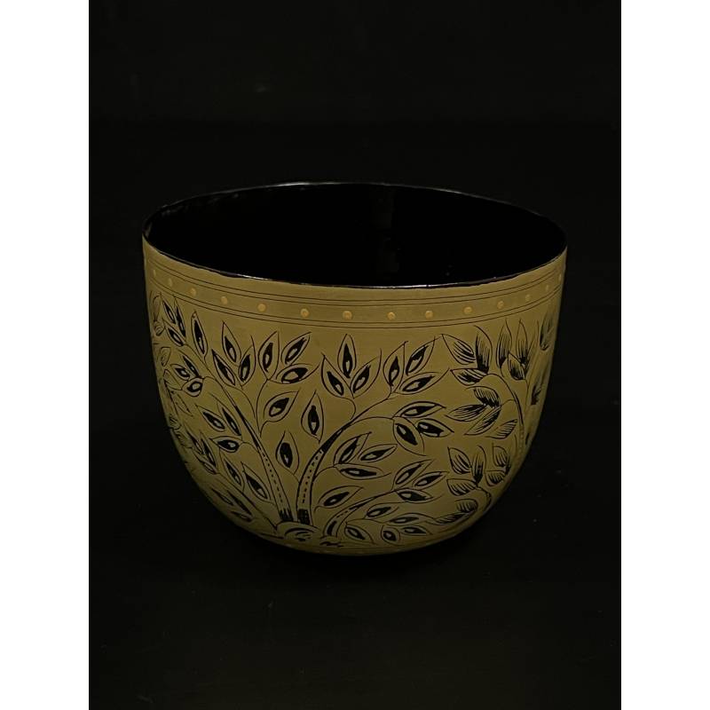 Horse hairs bamboo woven  lacquer Bowl- Ms16463