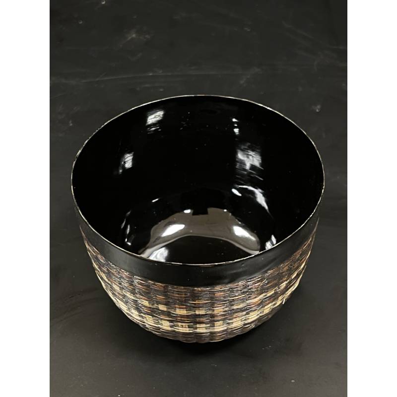 Horse hair bamboo woven lacquer bowl- Ms16463A