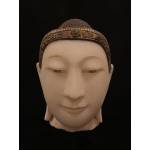 Large Marble Buddha head, Mandalay style- Ms16641