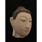 Large Marble Buddha head, Mandalay style- Ms16641