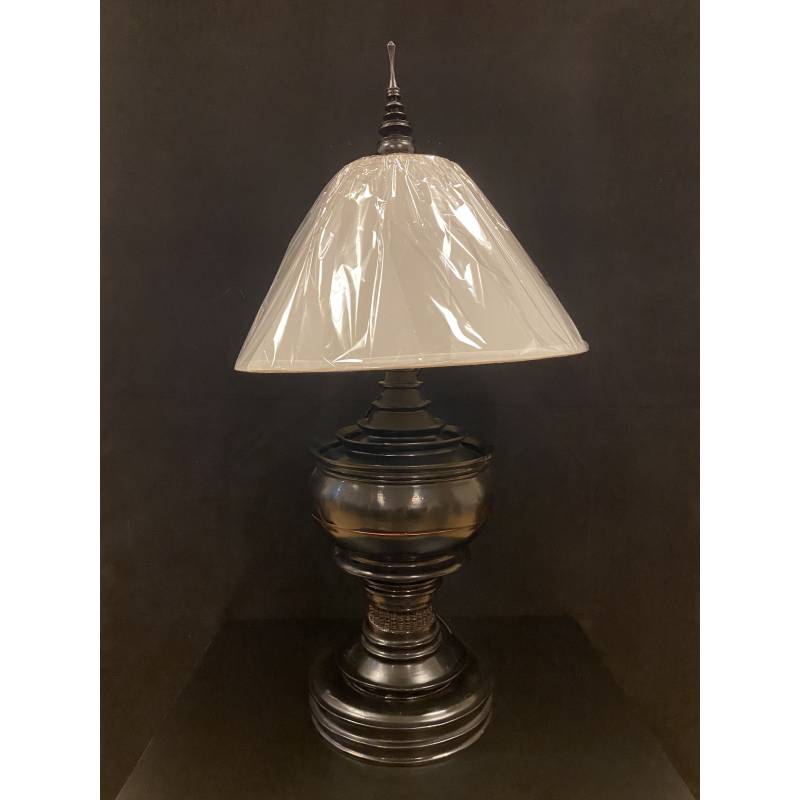 Black stupa converted to decor lamp- Ms16842