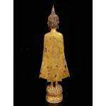 Bronze standing Buddha holding an alm bowl- Ms16904