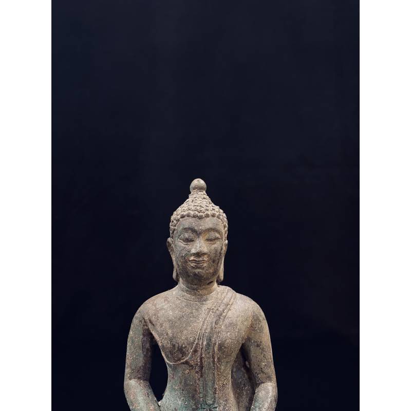 Small bronze seated Buddha on stand- Ms8382