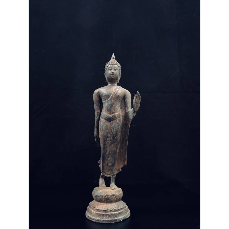 Bronze walking Buddha- Ms8388