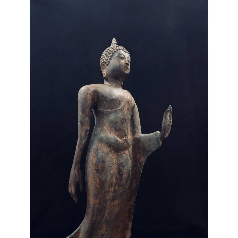 Bronze walking Buddha- Ms8388