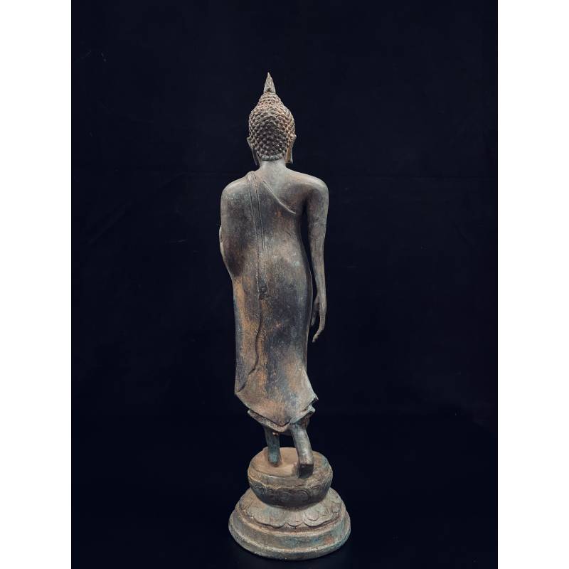 Bronze walking Buddha- Ms8388