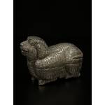 Silver lime box in a dog shape- Ms3802