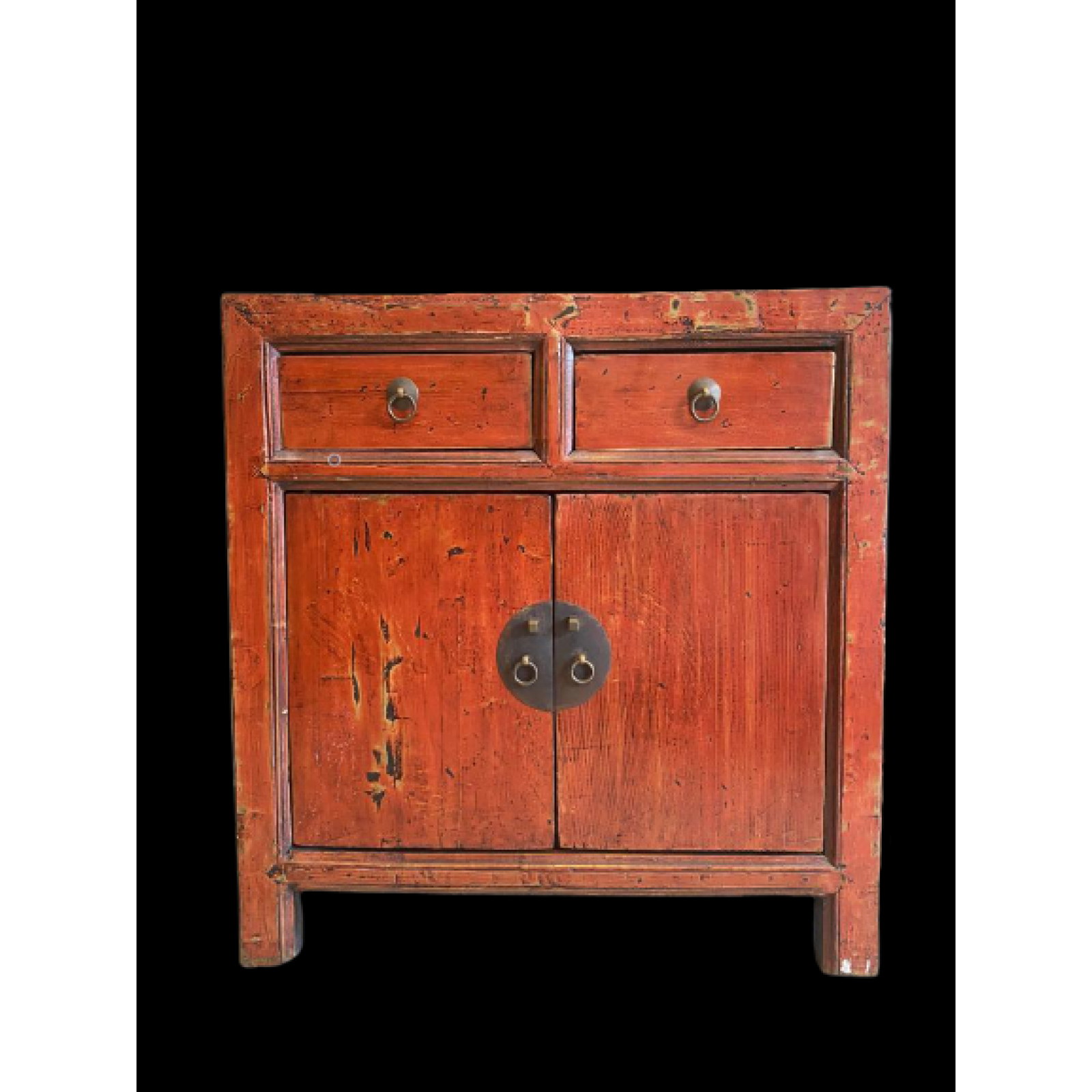 Red lacquer elm wood cabinet- Ms16295