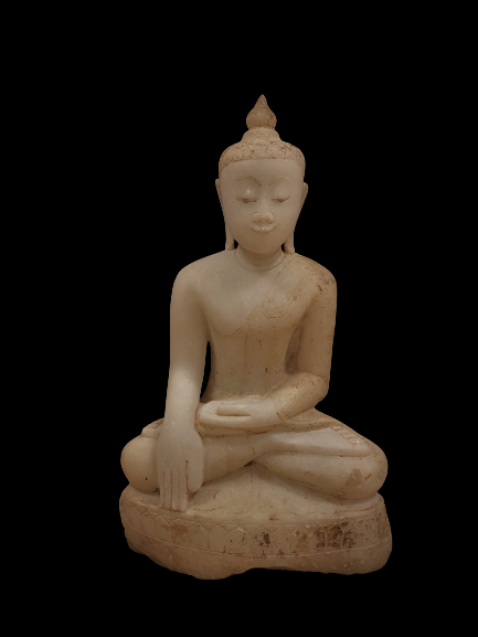 Marble seated Buddha in Bhumisparsha mudra- 6161