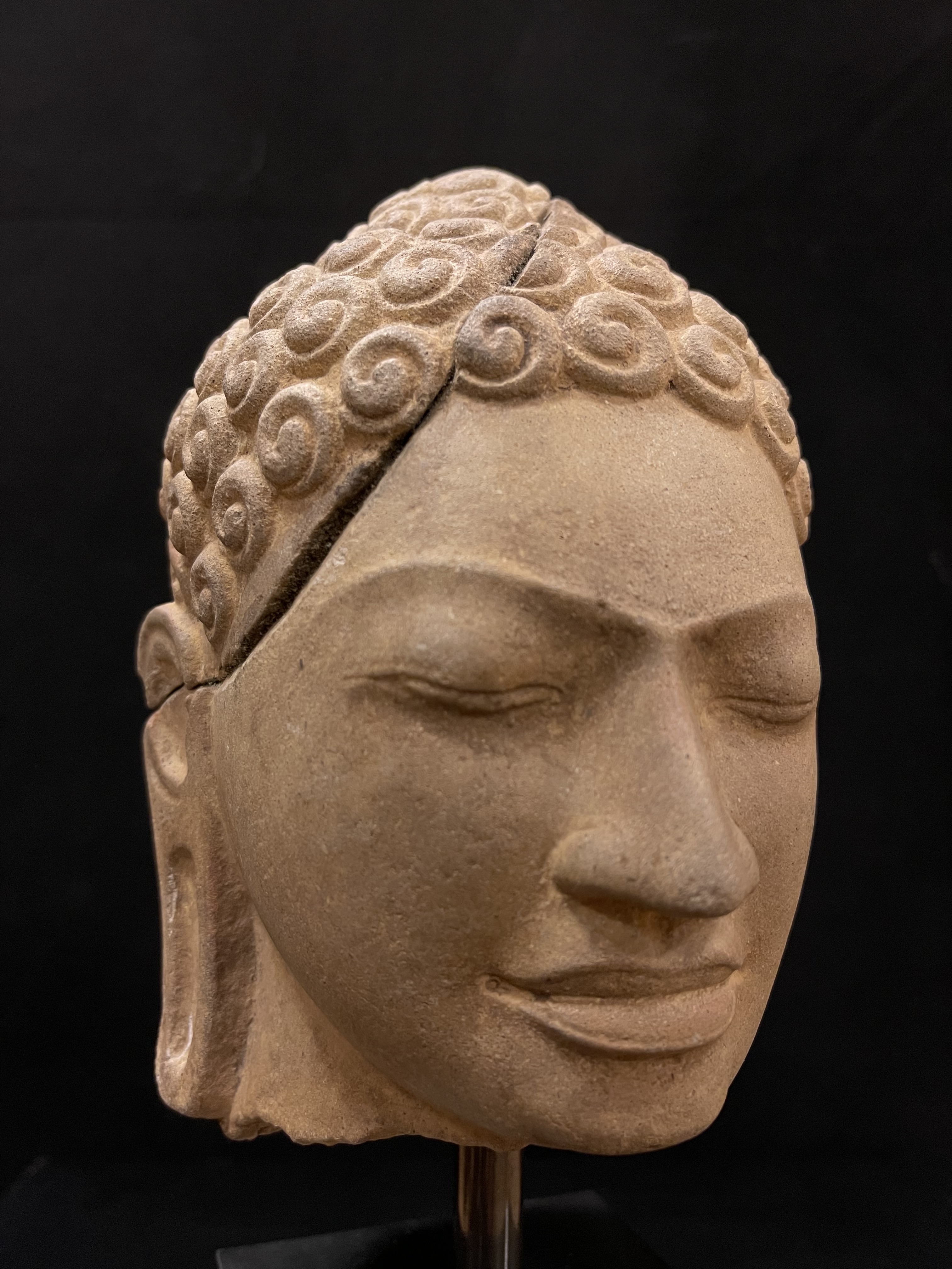 Greystone Buddha head- 6299