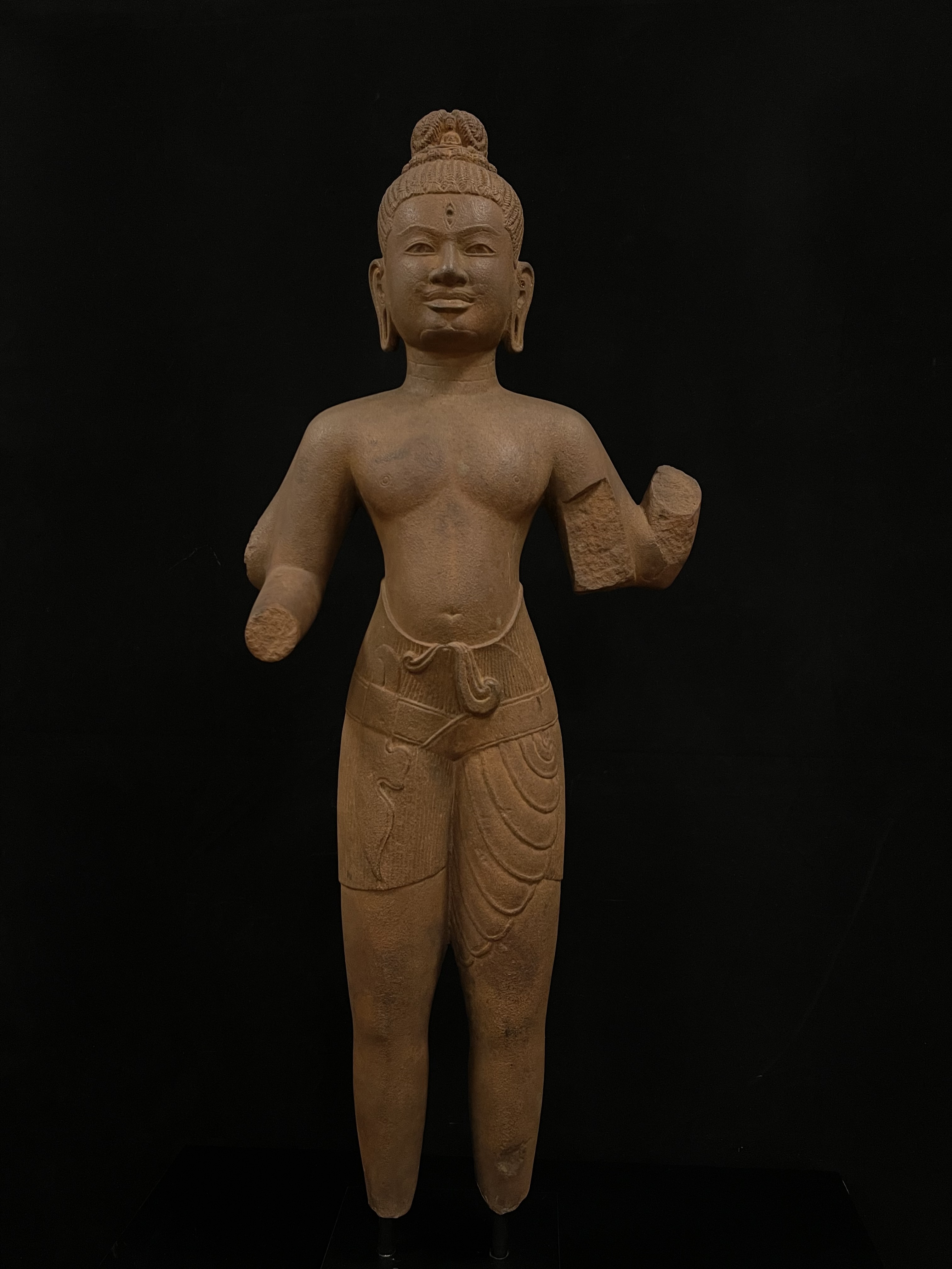 Greystone standing 4 arms Avalokiteshvara - Shiva (Srishtikarta Lokeshvara)- 6950