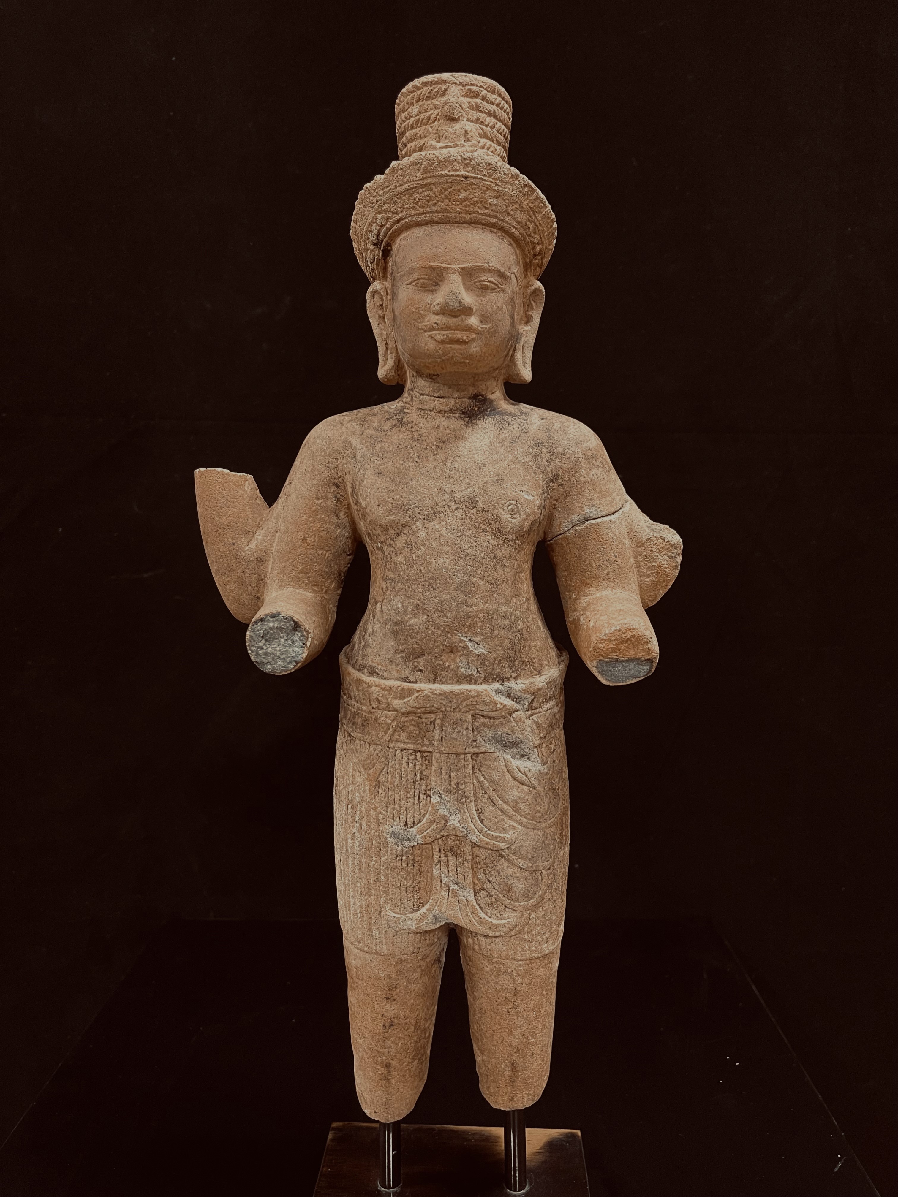 Sandstone of 4 -armed standing Avalokiteshvara- 7056