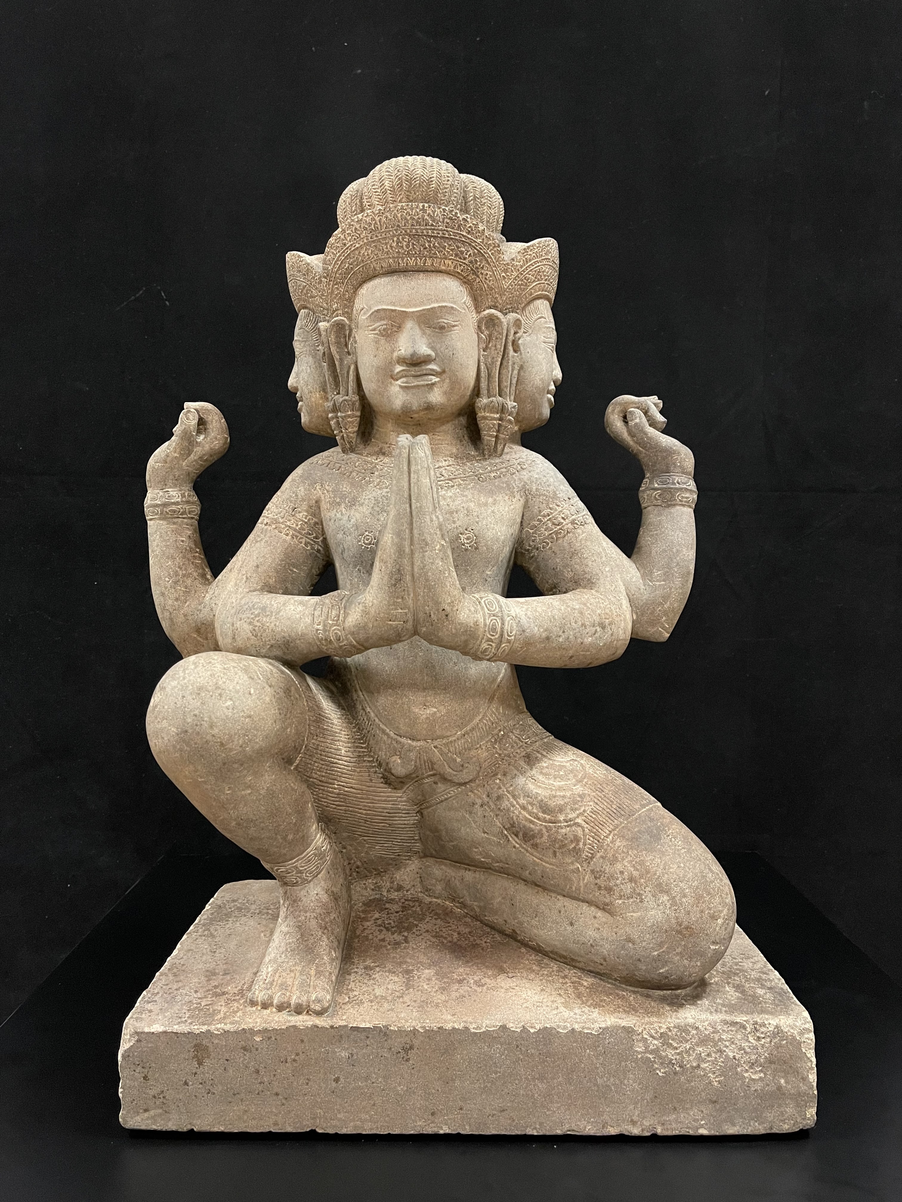  Greystone squatting 4-armed Lord Brahma- 7074