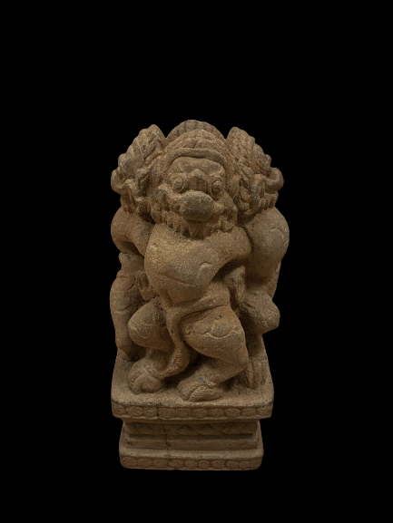 Sandstone of 4 Singhas ceremonial pedestal - CO675