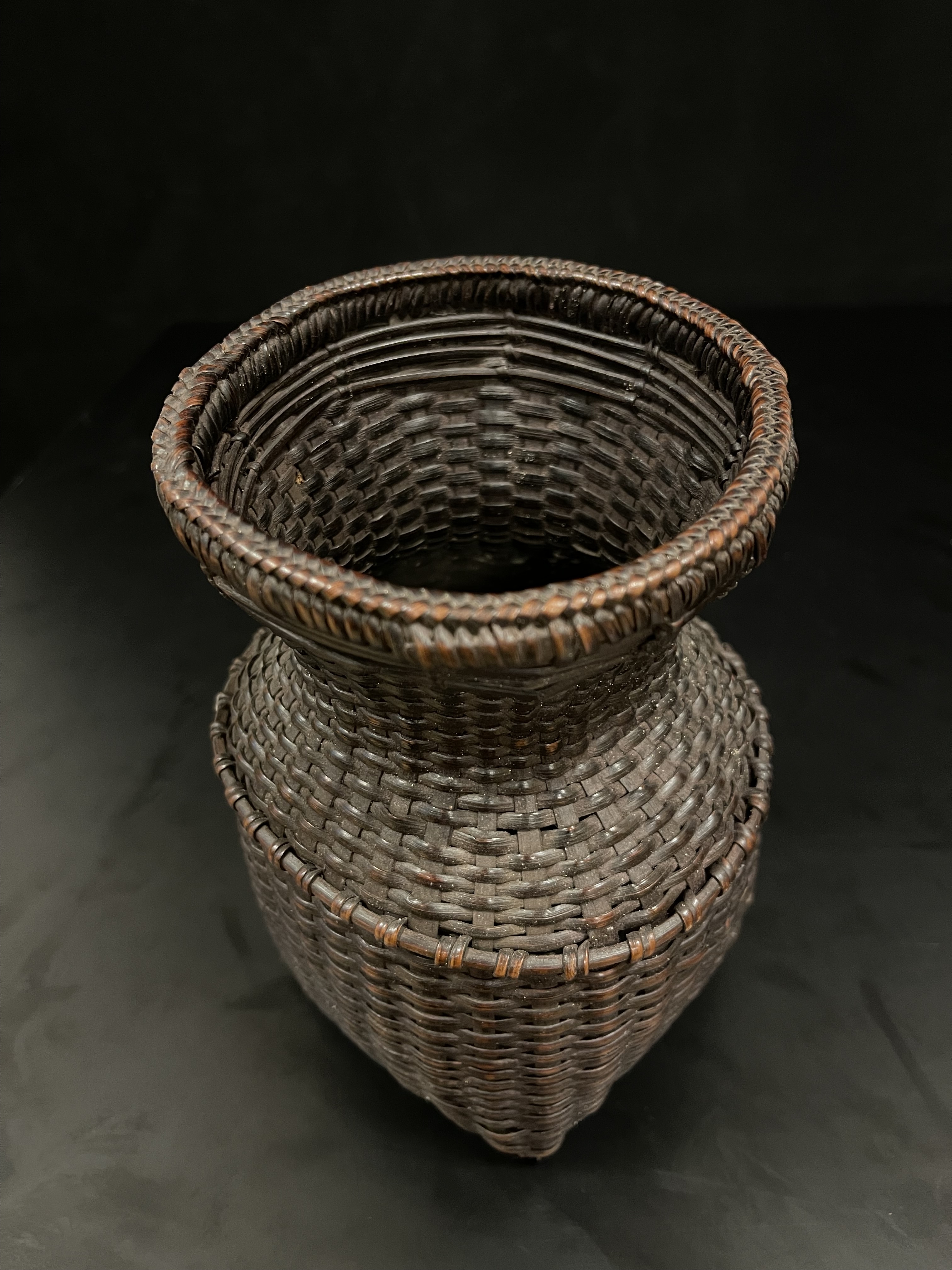 Old Rattan and bamboo woven basket- Ms16622B